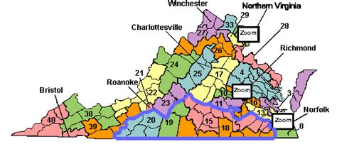 Map Of Virginia Senate Districts | Map Of Us Western States