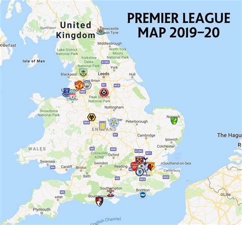 Epl Map Of Teams