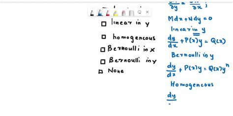 SOLVED: Classify the following differential equations by selecting the ...