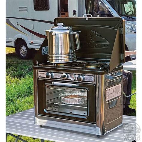 Outdoor Camp Oven 2 Burner Range and Stove | Camping oven, Camping ...