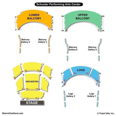 Schuster Center Seating Chart