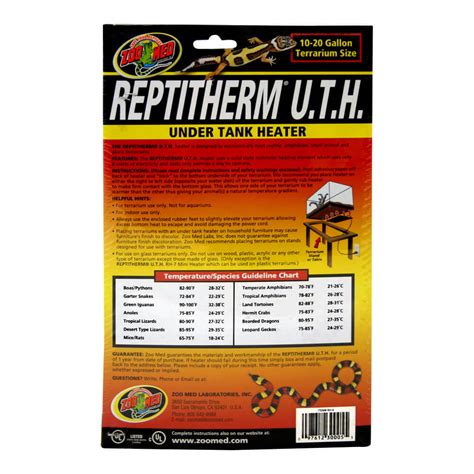 Reptitherm Under Tank Heater 10-20 Gallon 6x8" - Lambert Vet Supply ...