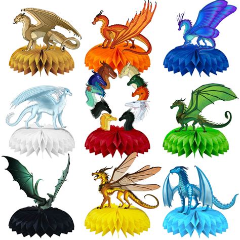 Buy Wings of Fire Birthday Party Decorations, 9Pcs Dragon Theme Party ...