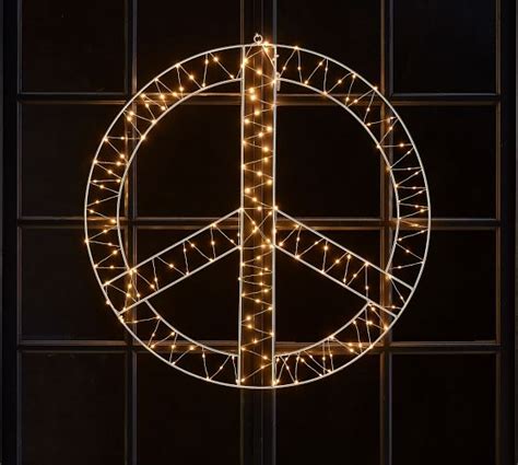 Large Outdoor Lighted Peace Sign - Outdoor Lighting Ideas