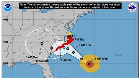 Hurricane Florence: Tracking hurricane projected path in southeast US