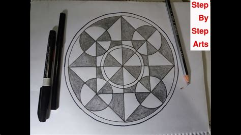 How To Drawing Circles geometrical shapes step by step arts on line ...