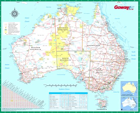 Large detailed road map of Australia. Australia large detailed road map ...