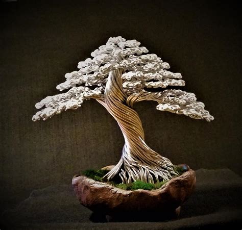 Wire Tree Sculpture In Silver By Rick Skursky Sculpture by Ricks Tree ...