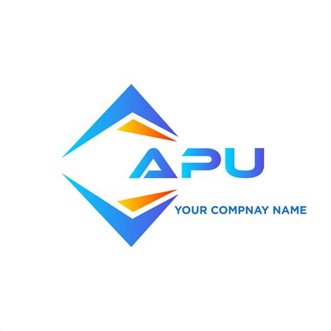 APU abstract technology logo design on white background. APU creative ...