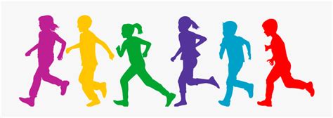 Clip Art Kids Jpg Huge - Children Running Silhouette , Free Transparent ...