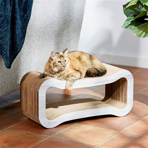 FRISCO Cat Scratcher & Lounge Oblique with Catnip, Grey Woodgrain ...