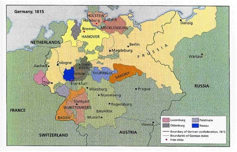 Map of German Confederation, 1815