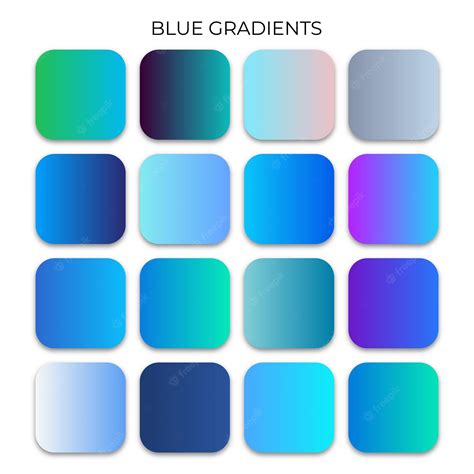 Set Of Gradient Backgrounds Sky Color Palette Stock Vector Illustration ...