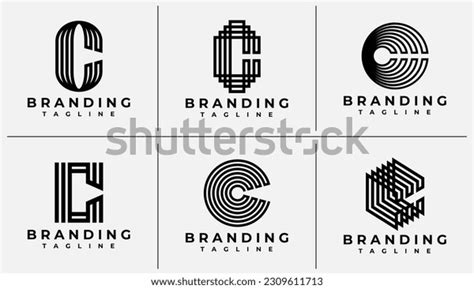 Minimalist Line Letter C Logo Design Stock Vector (Royalty Free ...