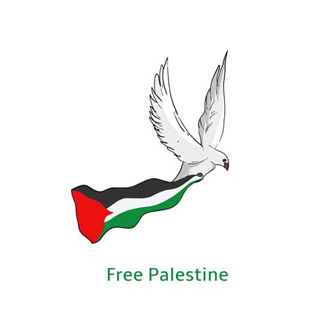 illustration vector of dove bring palestine flag, peace symbol, perfect ...