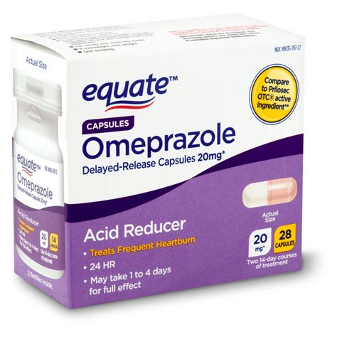 Equate Omeprazole Delayed-Release Capsules, 20 mg, 28 Count - Walmart ...