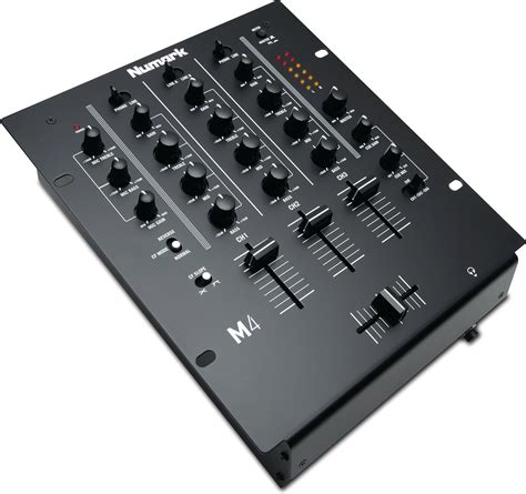 Numark M4 | 3-Channel Rack Mountable DJ Scratch Mixer with 3-Band EQ ...