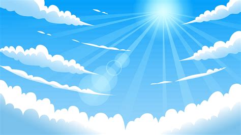 Blue Sky Background with Clouds and Sunlight 6501564 Vector Art at Vecteezy