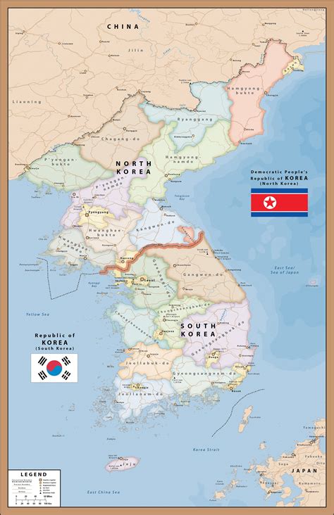 North And South Korea Border Map