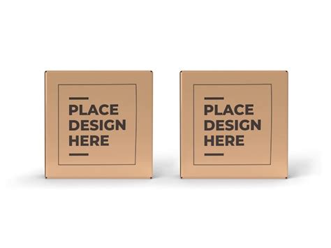 Premium PSD | Small square box packaging mockup