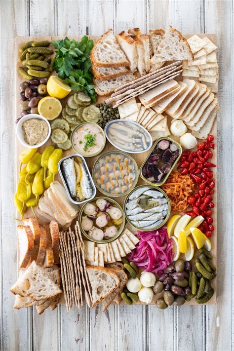 Tinned Fish charcuterie board | Charcuterie recipes, Seafood platter ...