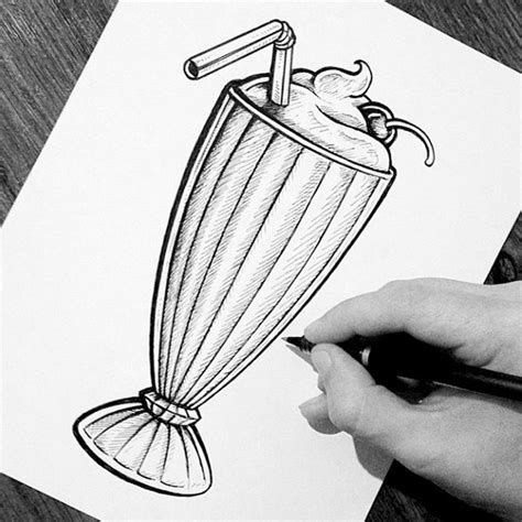 milkshake drawing ink - Google Search | Vintage drawing, Chalkboard ...