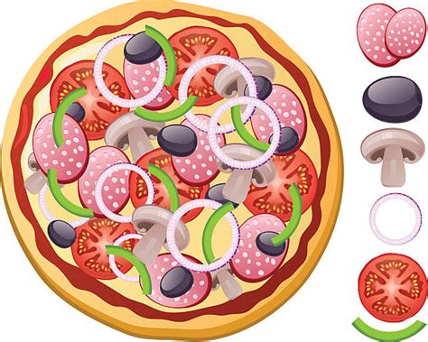 Royalty Free Pizza Toppings Clip Art, Vector Images & Illustrations ...