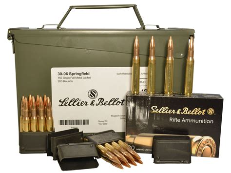 Sellier & Bellot M1 Garand 30-06 Springfield Ammo 150 Grain Full Metal