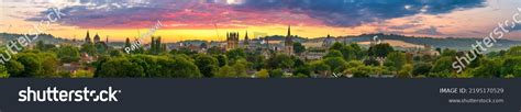 Skyline Rooftop Panorama Oxford City Sunset Stock Photo 2195170529 ...