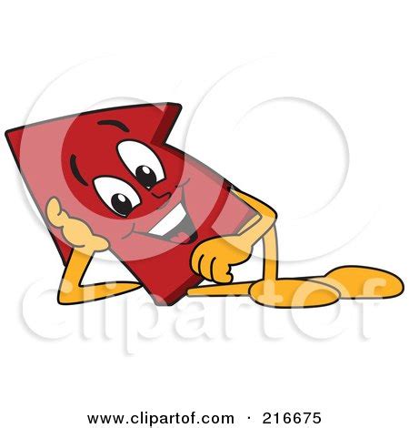 Royalty-Free (RF) Clipart Illustration of a Red Up Arrow Character ...