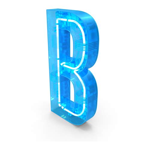 Blue Plastic Neon Letter B PNG Images & PSDs for Download | PixelSquid ...