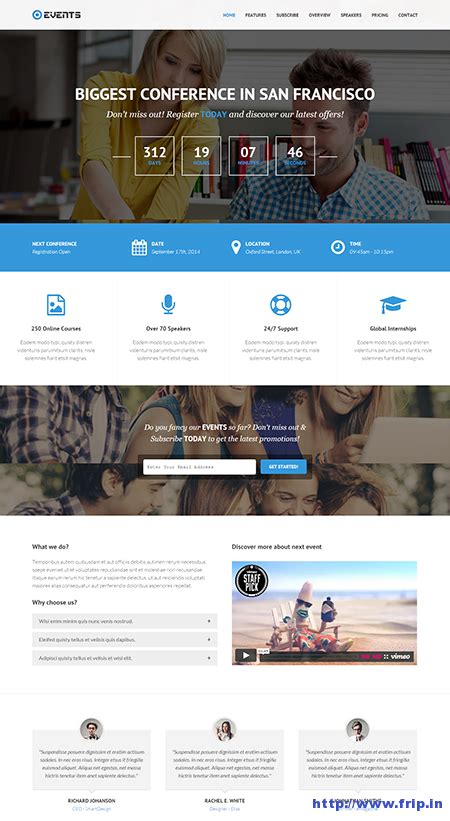 10 Best Event Landing Page Templates For Event, Concerts, Conferences ...