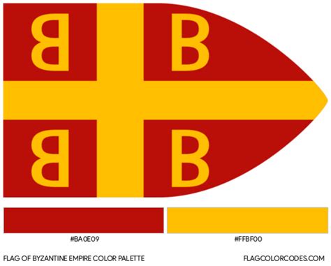 Byzantine Empire flag color codes