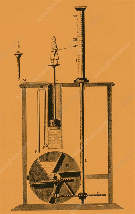 Water Clock Diagram - Stock Image - C009/3292 - Science Photo Library