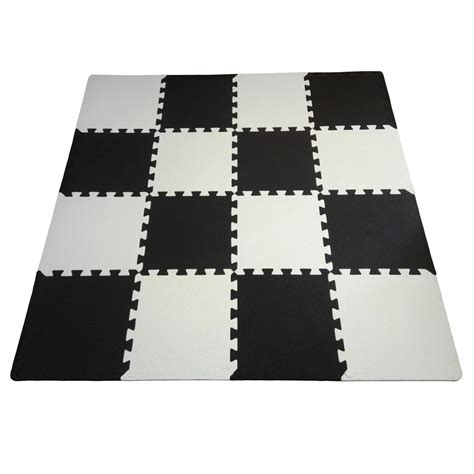 Matt Mats Baby EVA Foam Play Puzzle Mat 16pcs/lot Black and White ...