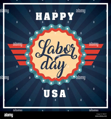 labor day card Stock Vector Image & Art - Alamy