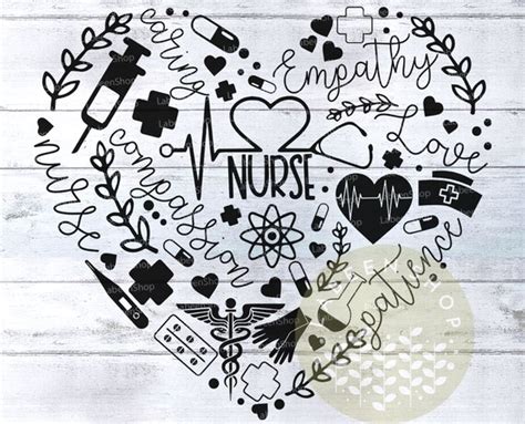 Nurse Heart Svg Nurse Svg Png Nurse Heartbeat Nursing Svg - Etsy