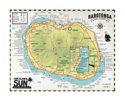 Map Of Rarotonga Island