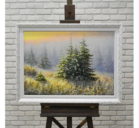 Oil Painting on Canvas 50x70 the First Snow Nature - Etsy