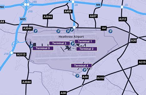 Heathrow Airport map - see: Terminal 1 map - http://www.heathrowairport ...