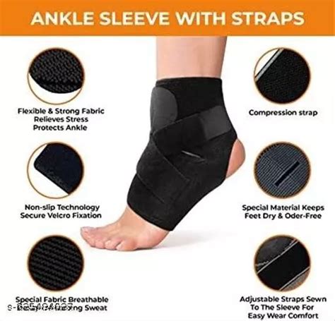 Foot and Ankle Support Compression Brace for Injuries & Sprained Ankle ...