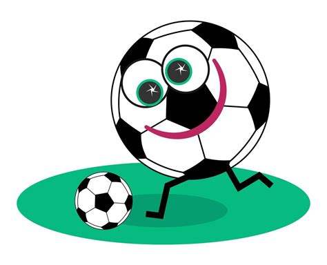 A Funny Cartoon Soccer Ball Playing Football 3818042 Vector Art at Vecteezy