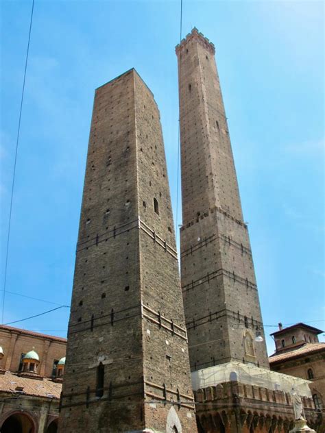 Panoramic views of Bologna from the tallest leaning tower in Italy