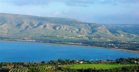 Biblical Places: Sea of Galilee which is also called the Sea of Tiberias.