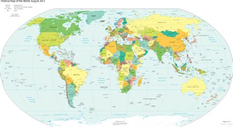 Clipart - CIA World Fact Book Political World Map 2013