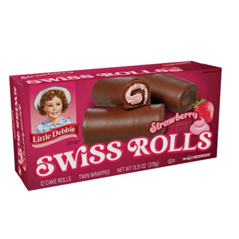 Little Debbie Strawberry Swiss Rolls, 10 Boxes, 120 Cake Rolls, 10 ...