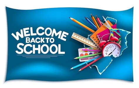 Premium Vector | Back to school vector banner template. Welcome back to ...