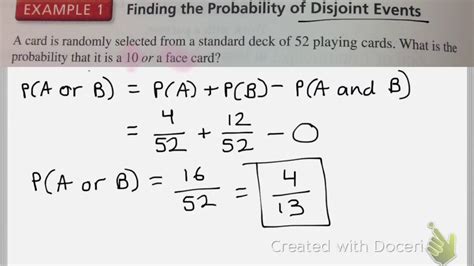 Probability of Disjoint and Overlapping Events - YouTube