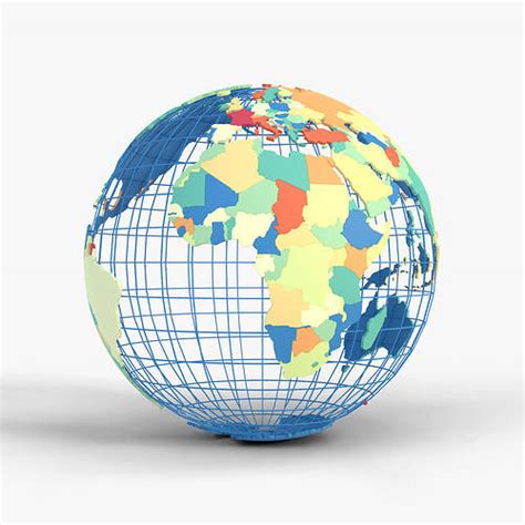 Political Globe With Countries 3D model animated | CGTrader