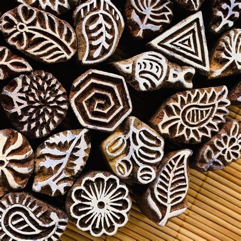 Wood pottery Stamps Set of 10 Hand carved pattern/texture | Etsy in ...